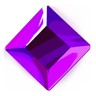A square, purple gem