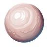A round, off-white pearl